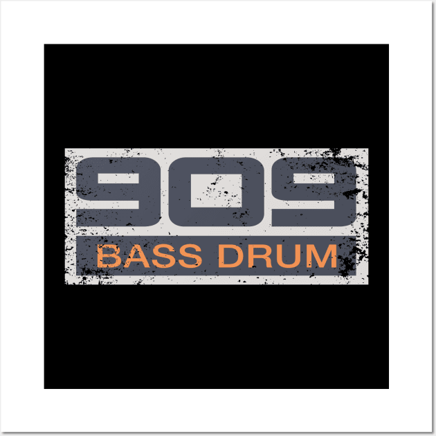 TR-909 Retro Vintage Electronic Bass Drum Wall Art by melostore